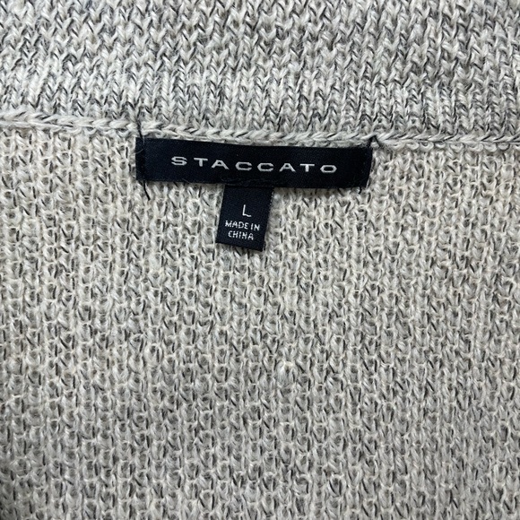 Staccato Women's Size Large Long Knit Open Front Cardigan - Picture 7 of 10